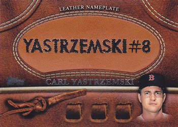 2011 Topps - Manufactured Glove Leather Nameplates #MGL-CY  Carl Yastrzemski Front